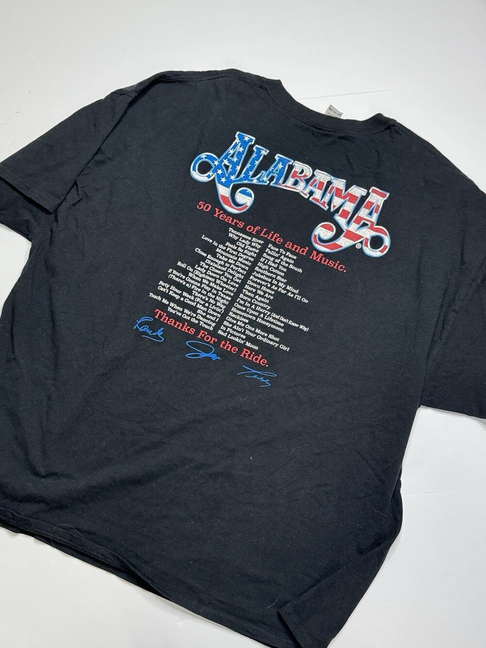 Alabama Band 50th Anniversary Tour T Shirt Mens 3XL Black Country Music Tee